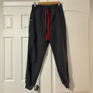 Figs High Waisted Zamora Joggers scrub pants - small petite charcoal